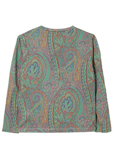 Etro Paisley-print T-shirt In Gray