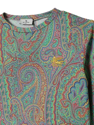 Etro Paisley-print T-shirt In Gray