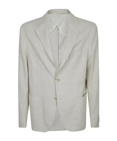 Etro Classic Regular Fit Jacket With Three Button Closure In Gray