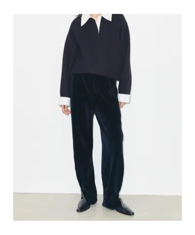 Tory Burch Cotton Sweatpant In Blue