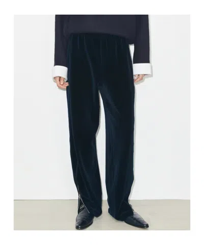 Tory Burch Cotton Sweatpant In Blue