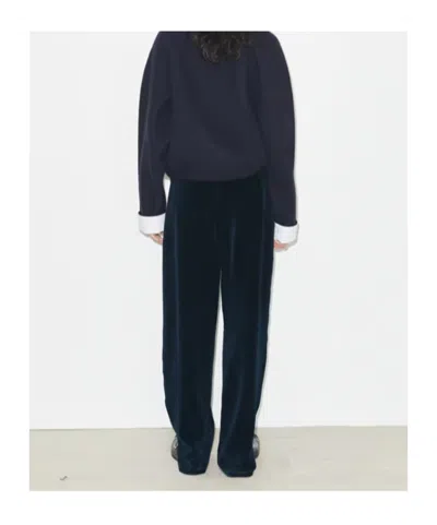Tory Burch Cotton Sweatpant In Blue