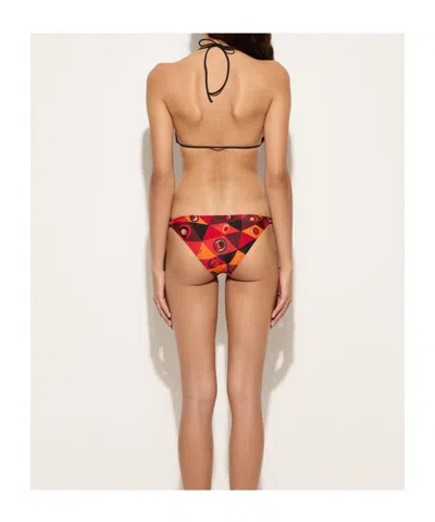 Pucci Printed Triangle Bikini Top In Multi