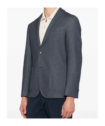 Hugo Boss Patch-pocket Jacket In Blue