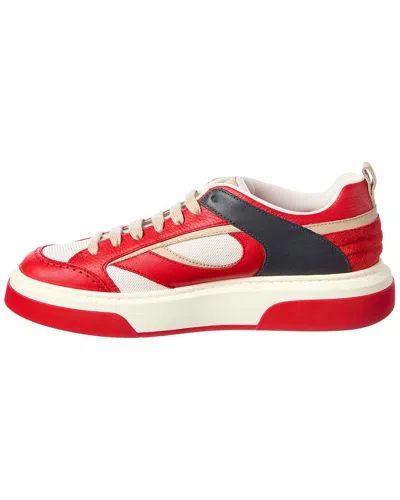 Ferragamo Cassina Shaped Inserts Sneaker In Red