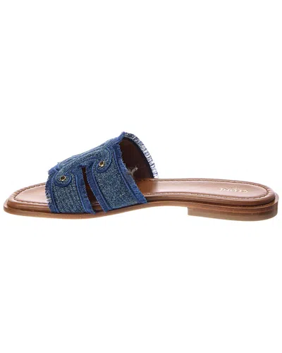 Celine Marina Denim Mule In Blue