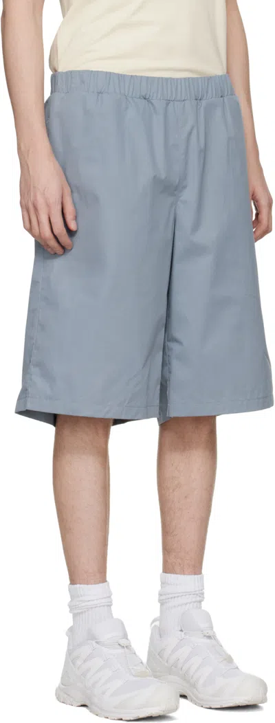 Rier Elasticated Cotton Bermuda Shorts In Blue