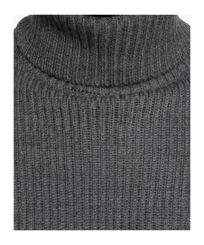 Entire Studios Roll-neck Ribbed Sweater In Gray