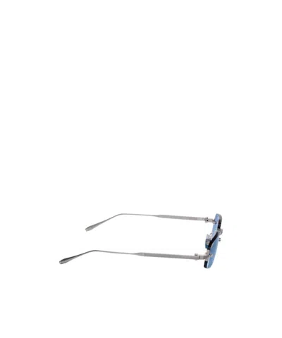 Akoni Juno-three Geometric-frame Sunglasses In Blue