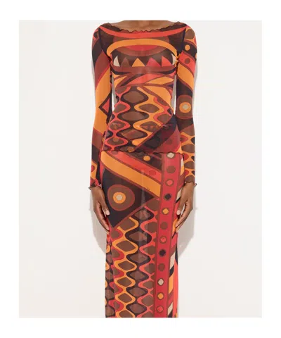 Pucci Long-sleeved T-shirt In Multi