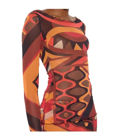Pucci Long-sleeved T-shirt In Multi