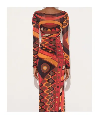 Pucci Long-sleeved T-shirt In Multi