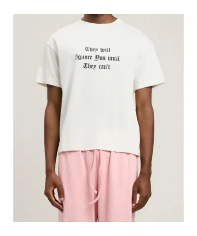 Palm Angels Statement Print T-shirt In White