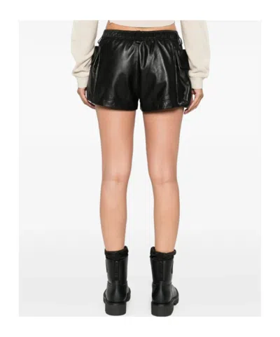 R13 Lethestanether Mini Cargo Shorts In Black