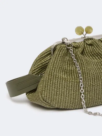 Weekend Max Mara Medium-sized Pasticcino Shoulder Bag With Raffia Texture In Pattern