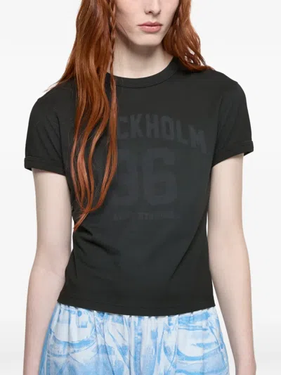 Acne Studios Logo-print Short-sleeve T-shirt In Black