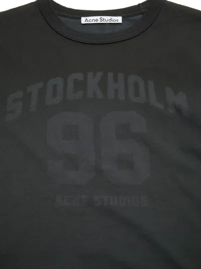 Acne Studios Logo-print Short-sleeve T-shirt In Black