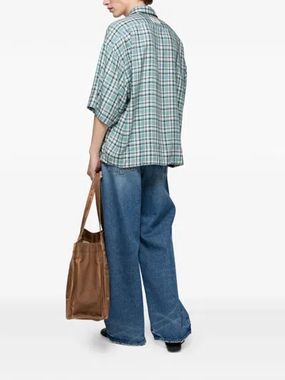 Acne Studios Check Short-sleeve Shirt In Blue