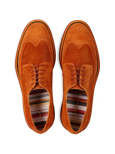 Paul Smith Count Suede Brogues In Brown