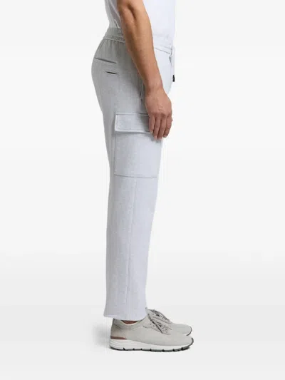Peserico Drawstring Cargo Pants In Gray