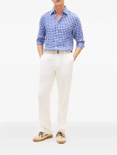 Tommy Hilfiger Gingham Check Shirt Button Down Collar In Blue