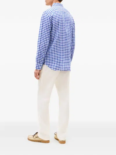 Tommy Hilfiger Gingham Check Shirt Button Down Collar In Blue