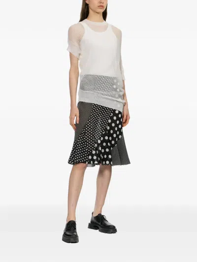 Junya Watanabe Mesh T-shirt In White