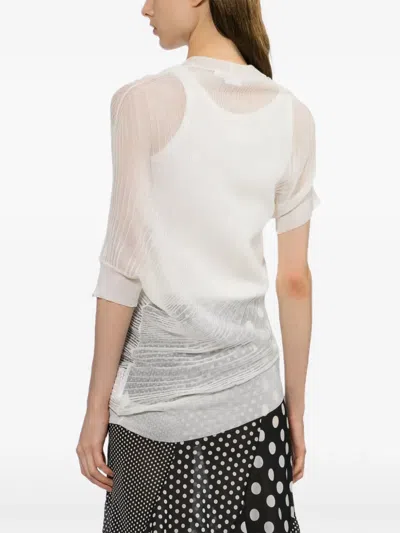 Junya Watanabe Mesh T-shirt In White