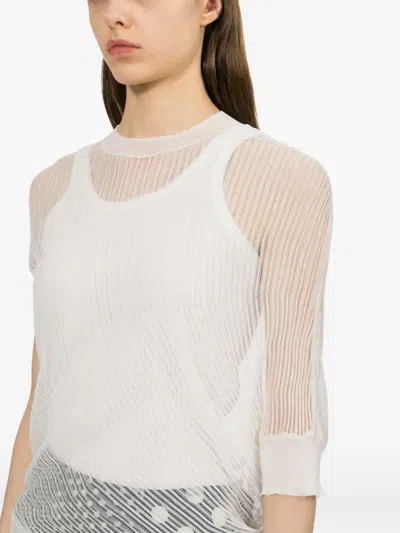 Junya Watanabe Mesh T-shirt In White