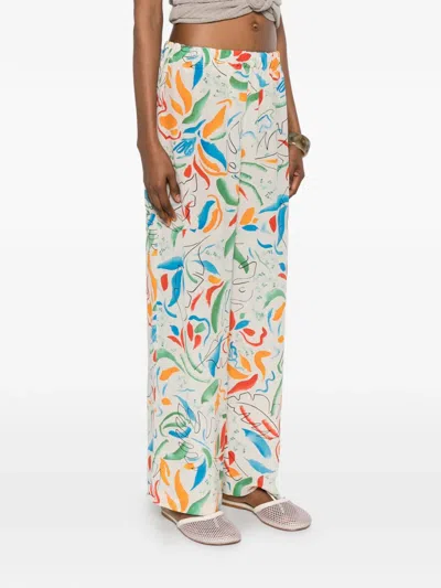 Aspesi Abstract-pattern Trousers In Multi