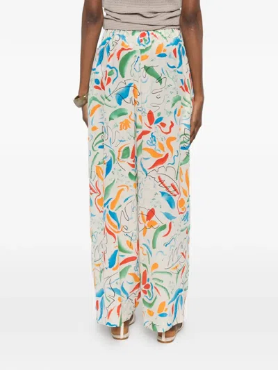 Aspesi Abstract-pattern Trousers In Multi