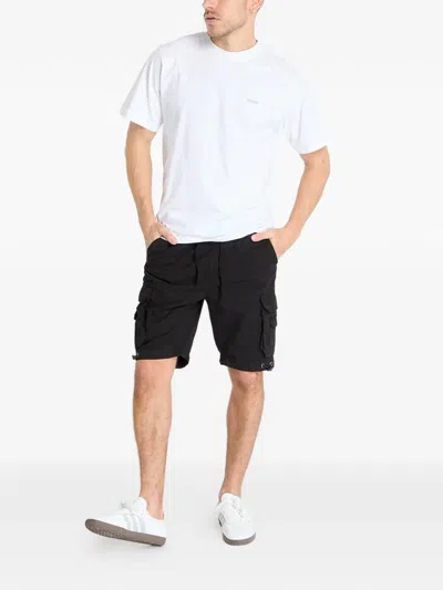 Urban Classics Drawstring Cargo Shorts In Black