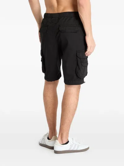 Urban Classics Drawstring Cargo Shorts In Black