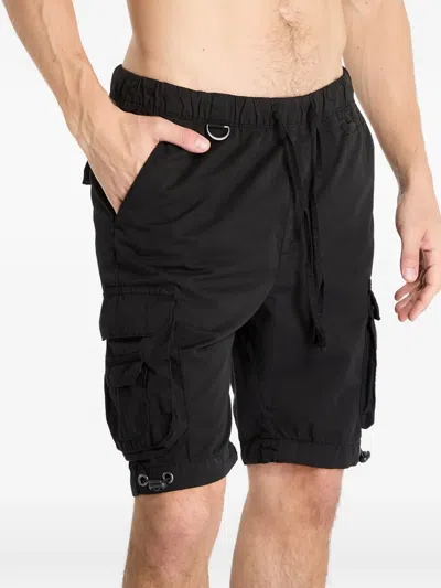 Urban Classics Drawstring Cargo Shorts In Black