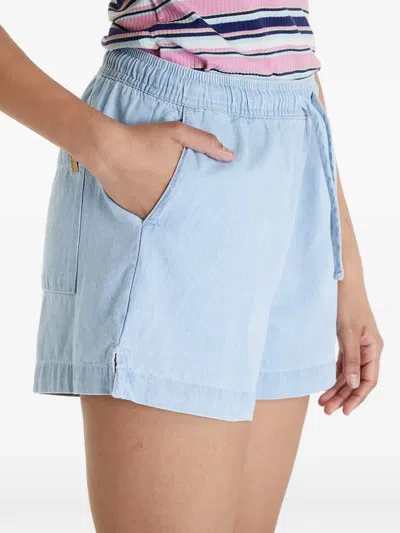 Roxy Lekeitio Break Mid Drawstring Shorts In Blue