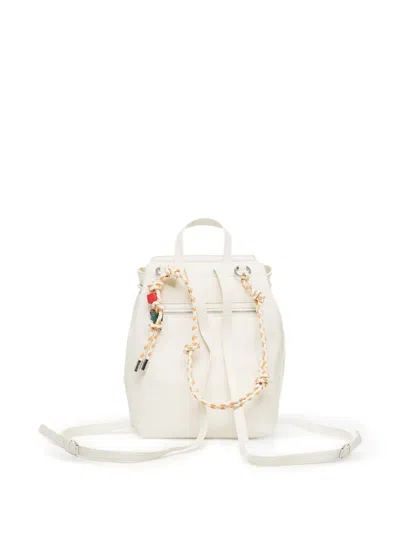 Desigual Logo-embossed Drawstring Backpack In Orange