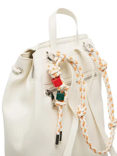 Desigual Logo-embossed Drawstring Backpack In Orange