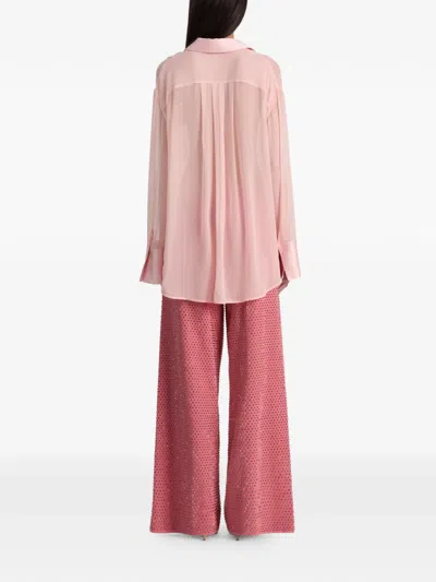 Alice And Olivia Finely Oversized Utility Shirt In Pink