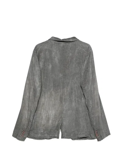 Rundholz Pinstripe-pattern Notched-lapels Jacket In Multi