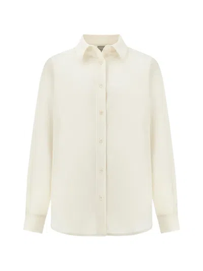 Paul & Shark Overshirt In Lightweight Stretch Wool In White