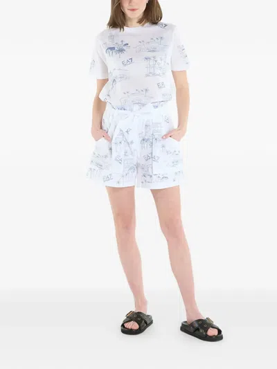 Ea7 Graphic-print Logo-print T-shirt In Multi