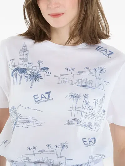 Ea7 Graphic-print Logo-print T-shirt In Multi