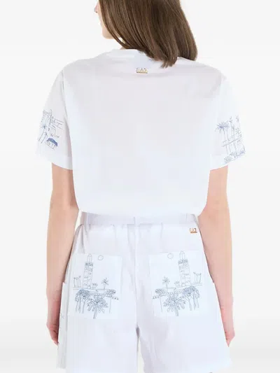 Ea7 Graphic-print Logo-print T-shirt In Multi