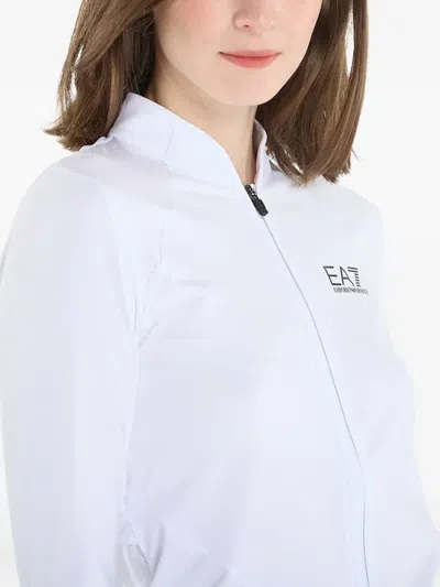 Ea7 Logo-print Zip-up Sweatshirt In Multi