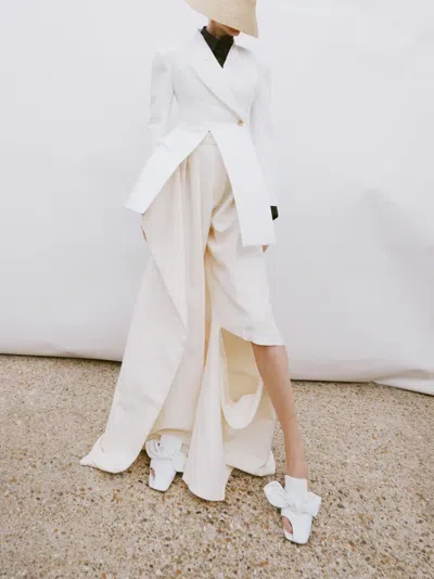 A.w.a.k.e. Slit-knee Draped Pants In Multi