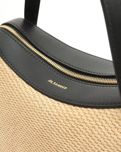 Jilsander Small Dune Raffia Bag In Neutral
