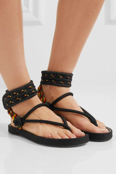 Shop Isabel Marant Étoile Epipa Rope And Leather Sandals