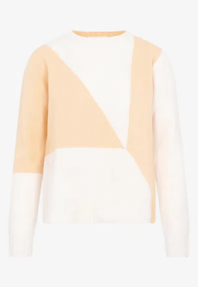 Jil Sander Wool Sweater 38 In Neutral