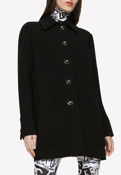 Dolce & Gabbana Single Breasted Coat In Black