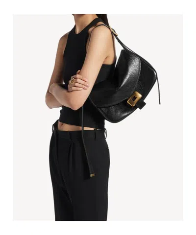 Balenciaga Womens Clicca Medium Shoulder Bag Adjustable In Black